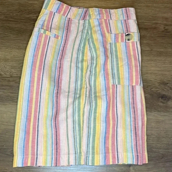 Cato Linen Striped NWT Size 14 Shorts - Picture 6 of 9
